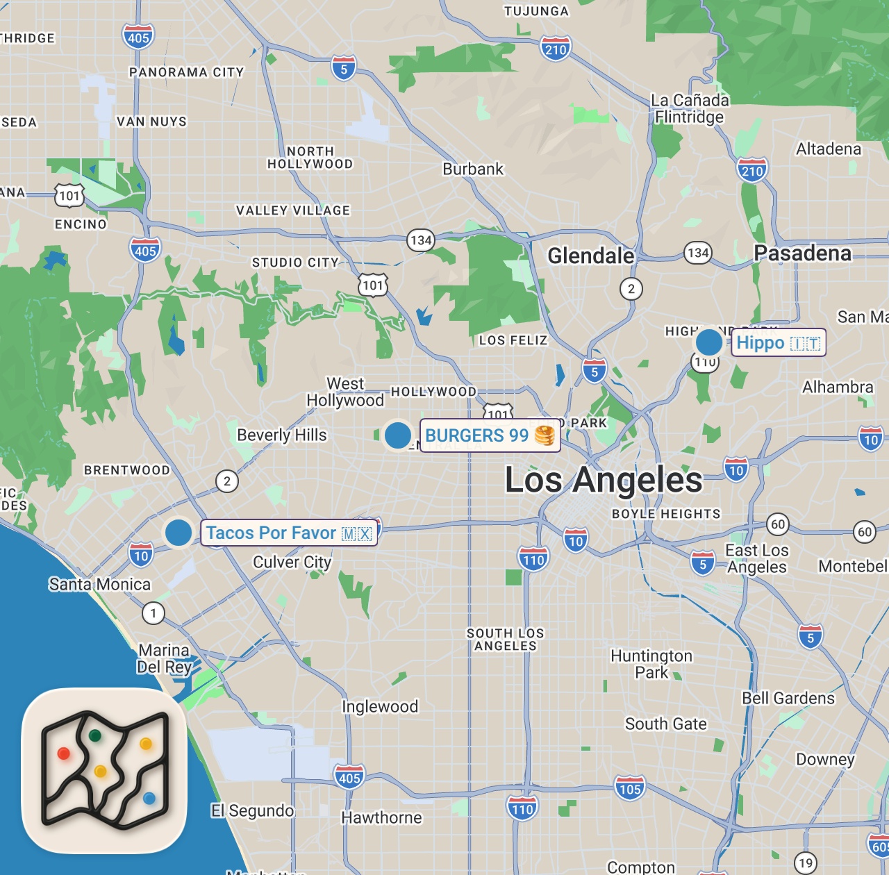 Map preview for ACTION BRONSON’S LA FOOD TOUR: FTD (THE EXTENDED CUT)