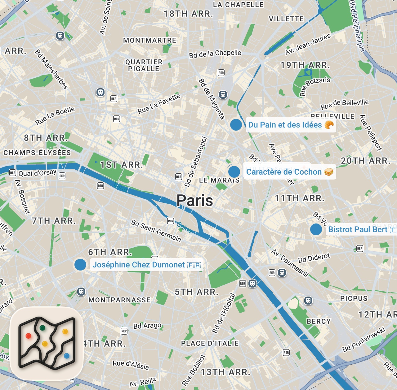Map preview for I Ate The Best FRENCH FOOD in Paris for 24 Hours!! 🇫🇷