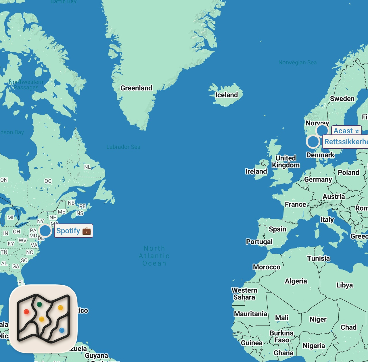 Map of 3 spots from Tillitskrise i rettsstaten Norge. Hva kan du og jeg gjøre?