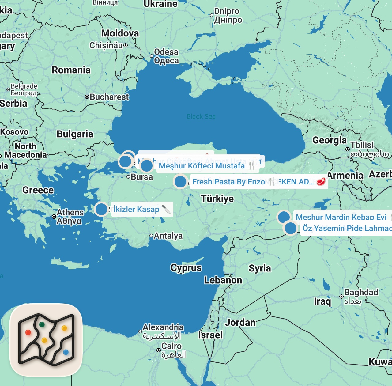 Map preview for TÜM MARDİN LEZZETLERİ BİR ARADA! #mardin