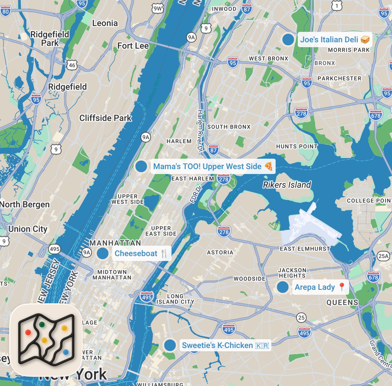 Map preview for Top 5 cheese dishes worth the stomachache in New York City
