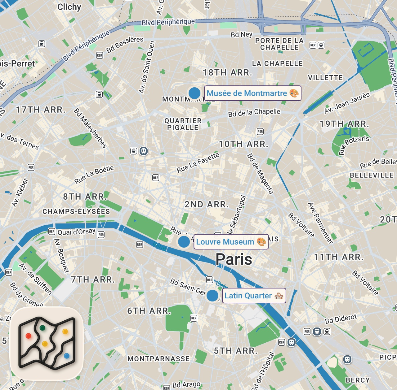 Map preview for Don't Book An Airbnb in Paris Until You See This