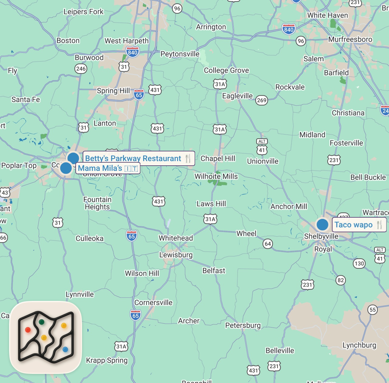 Map preview for Letting My Followers Decide What I Eat For 24 Hours...