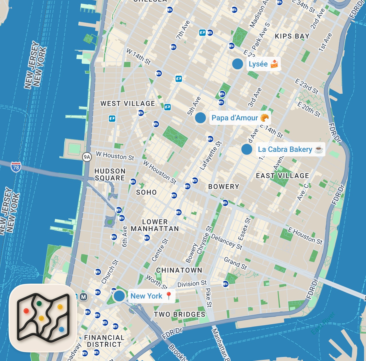 Map preview for We Tried The Best Bakeries in New York City!