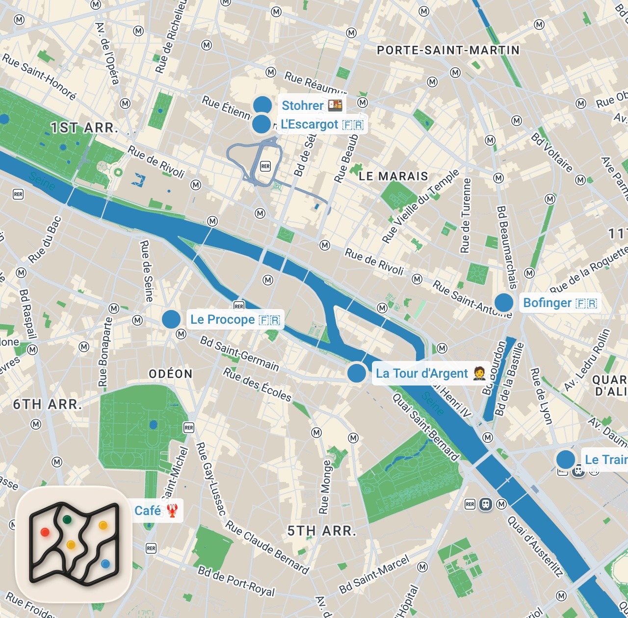 Map preview for The OLDEST Restaurants in Paris!! — Delicious OR Tourist Traps? 🇫🇷