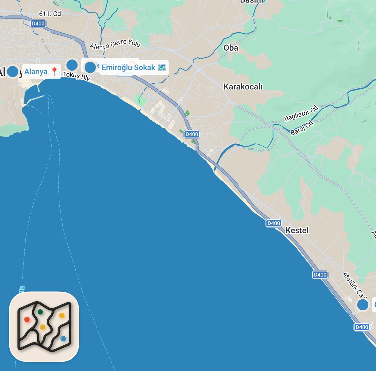 Map preview for DOKTOR DEĞİLİM AMA HASTAM ÇOK | BİZ BABADAN BÖYLE GÖRDÜK | ALANYA SOKAK LEZZETLERİ