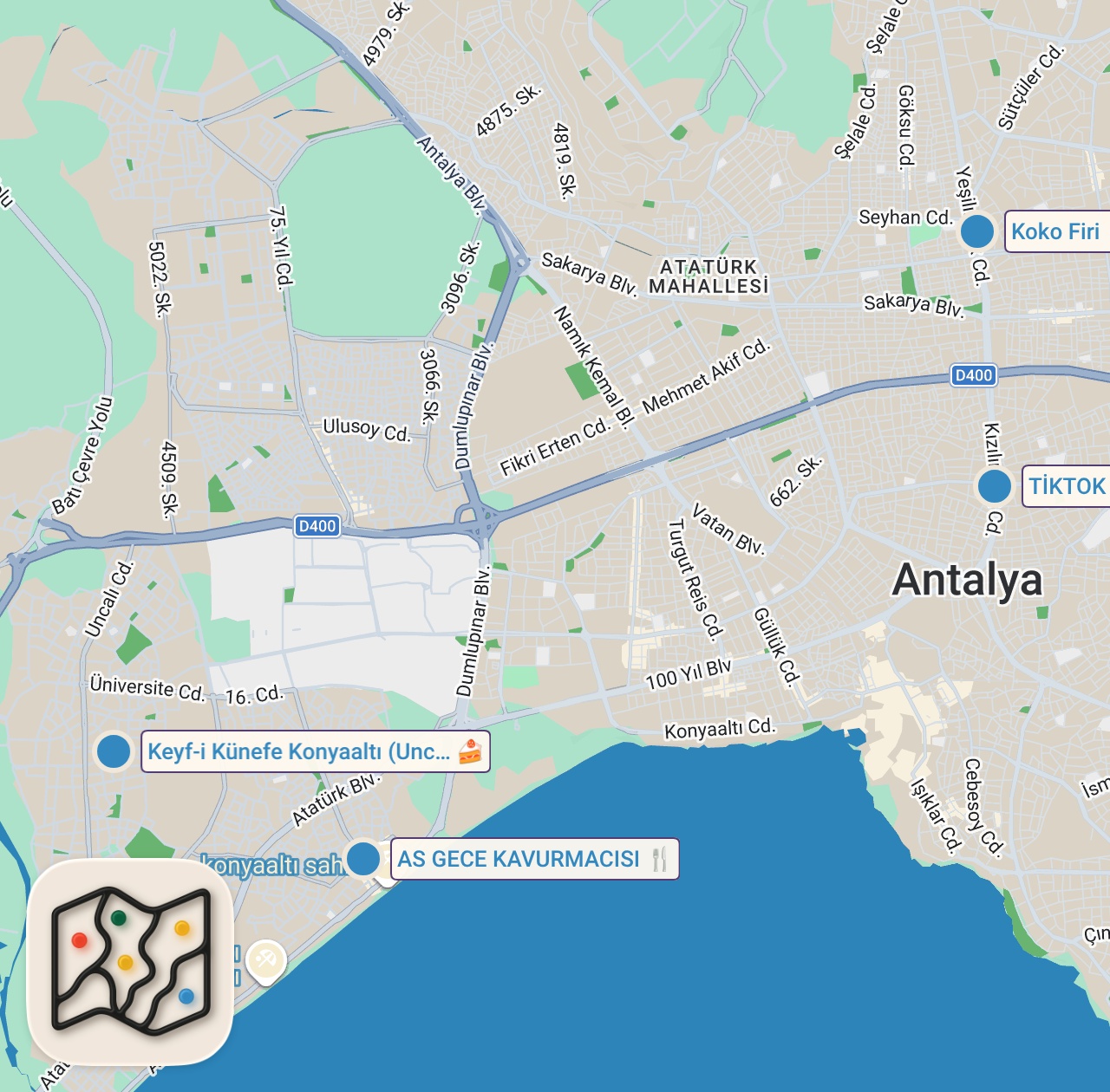 Map preview for GECE ANTALYA'DA NE YENİR? | ANTALYA SOKAK LEZZETLERİ