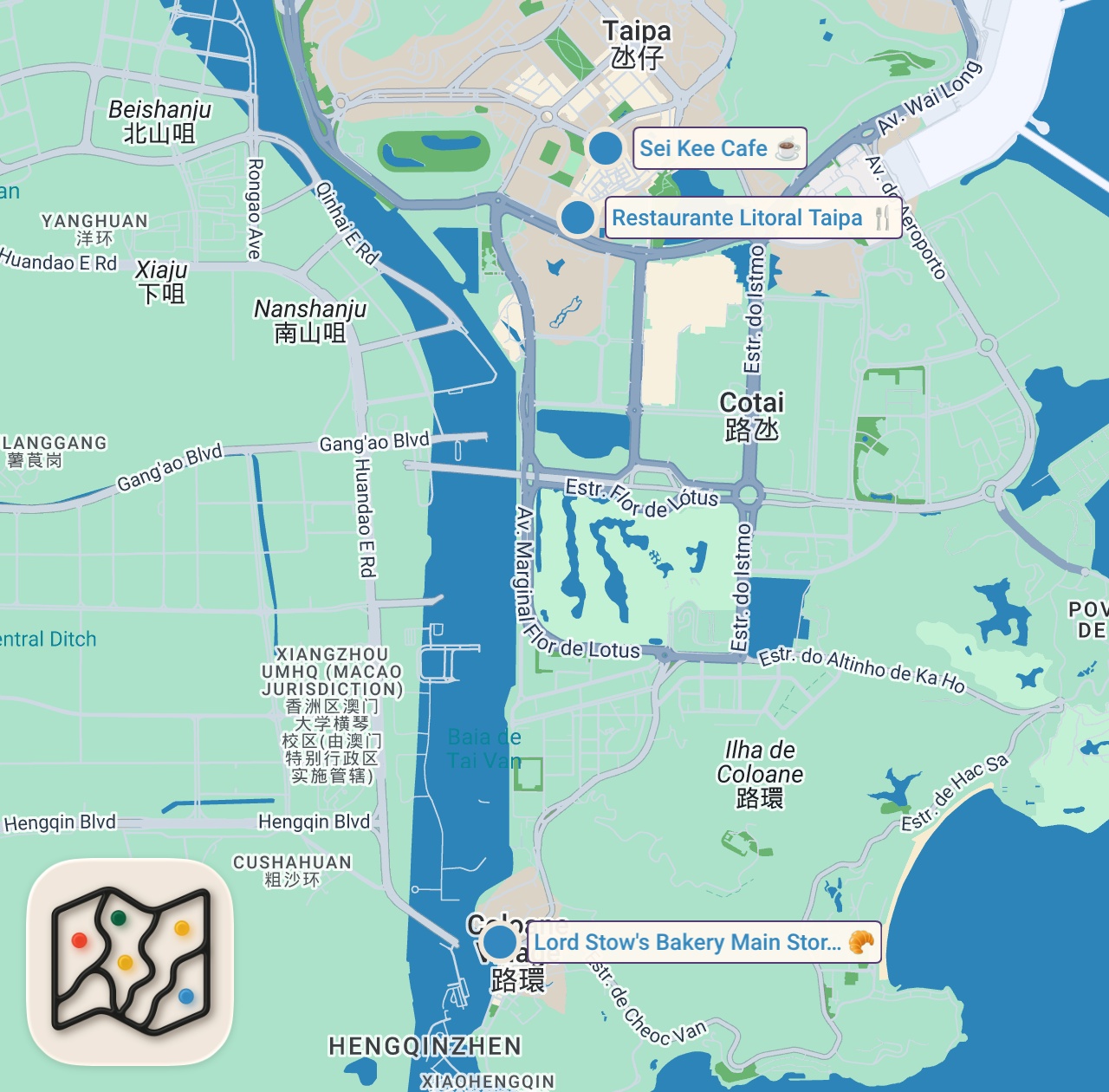 Map preview for Top 8 BEST Local STREET FOODS in Macau China | I Tried Macau’s Must-Eat Food Gems!