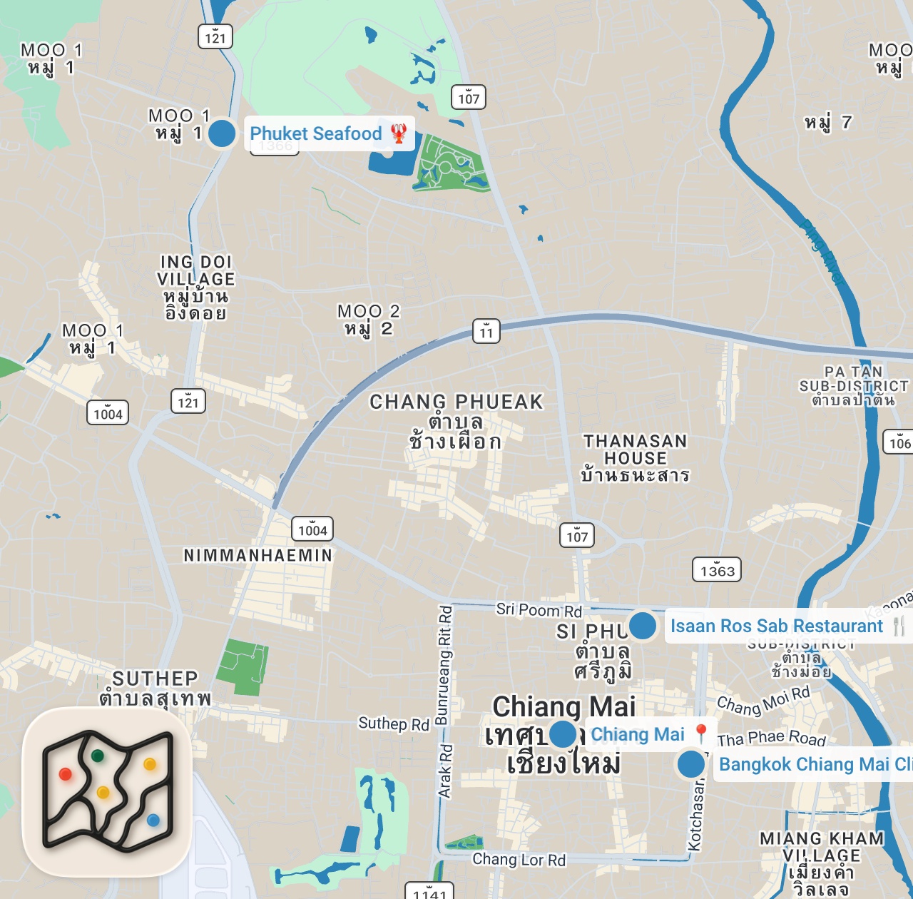 Map preview for Must Try Before You Die!! Thai Noodles from North to South!!