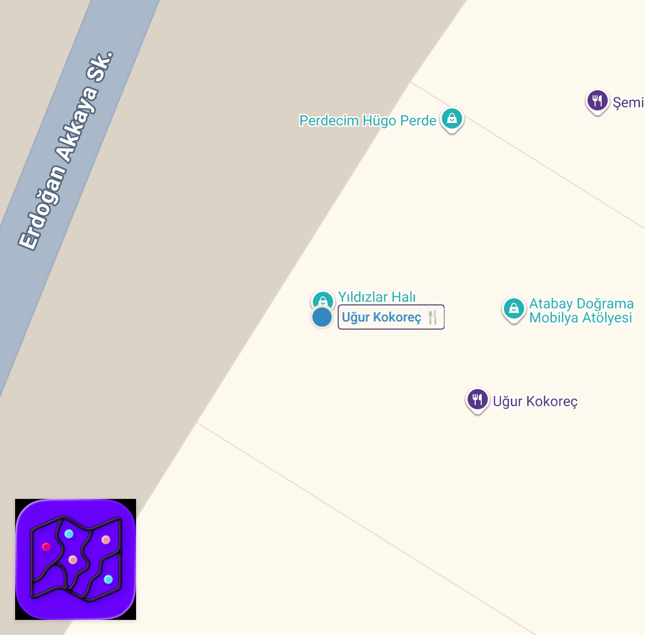 Map of 1 spots from KOKOREÇ TANDIR GİBİ  #shorts