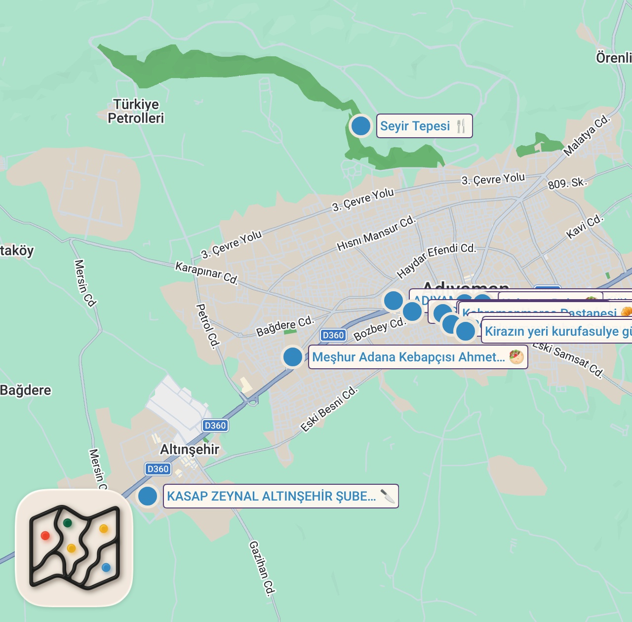 Map preview for ADIYAMAN’DA 1 GÜNDE NE YENİR!!!
