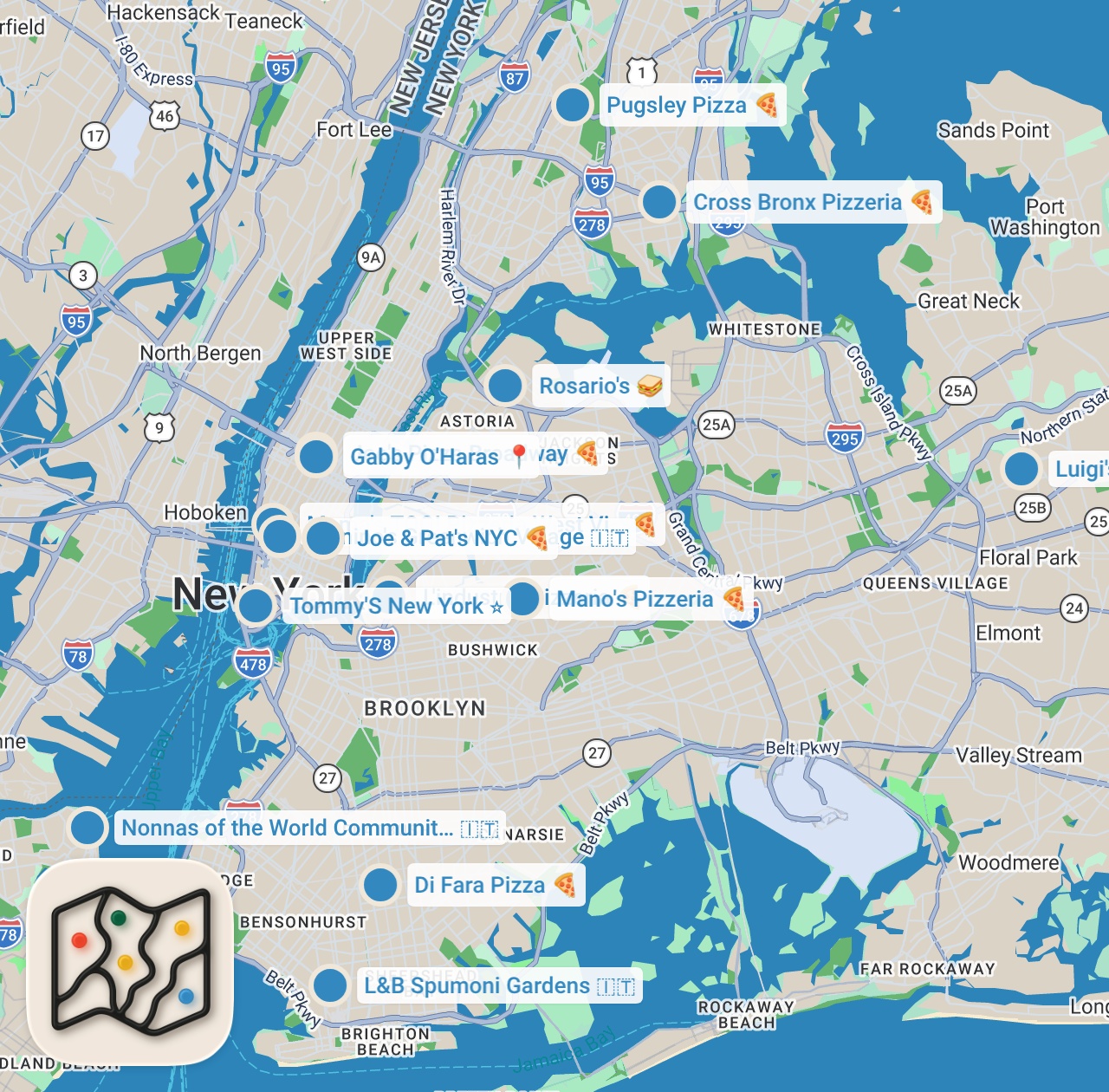 Map preview for I Tested Every NYC Pizza Slice!