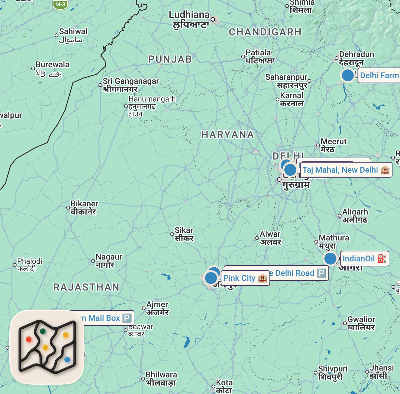 Map of 11 spots from We Travelled Across India… Here’s the Truth About North vs South 🇮🇳