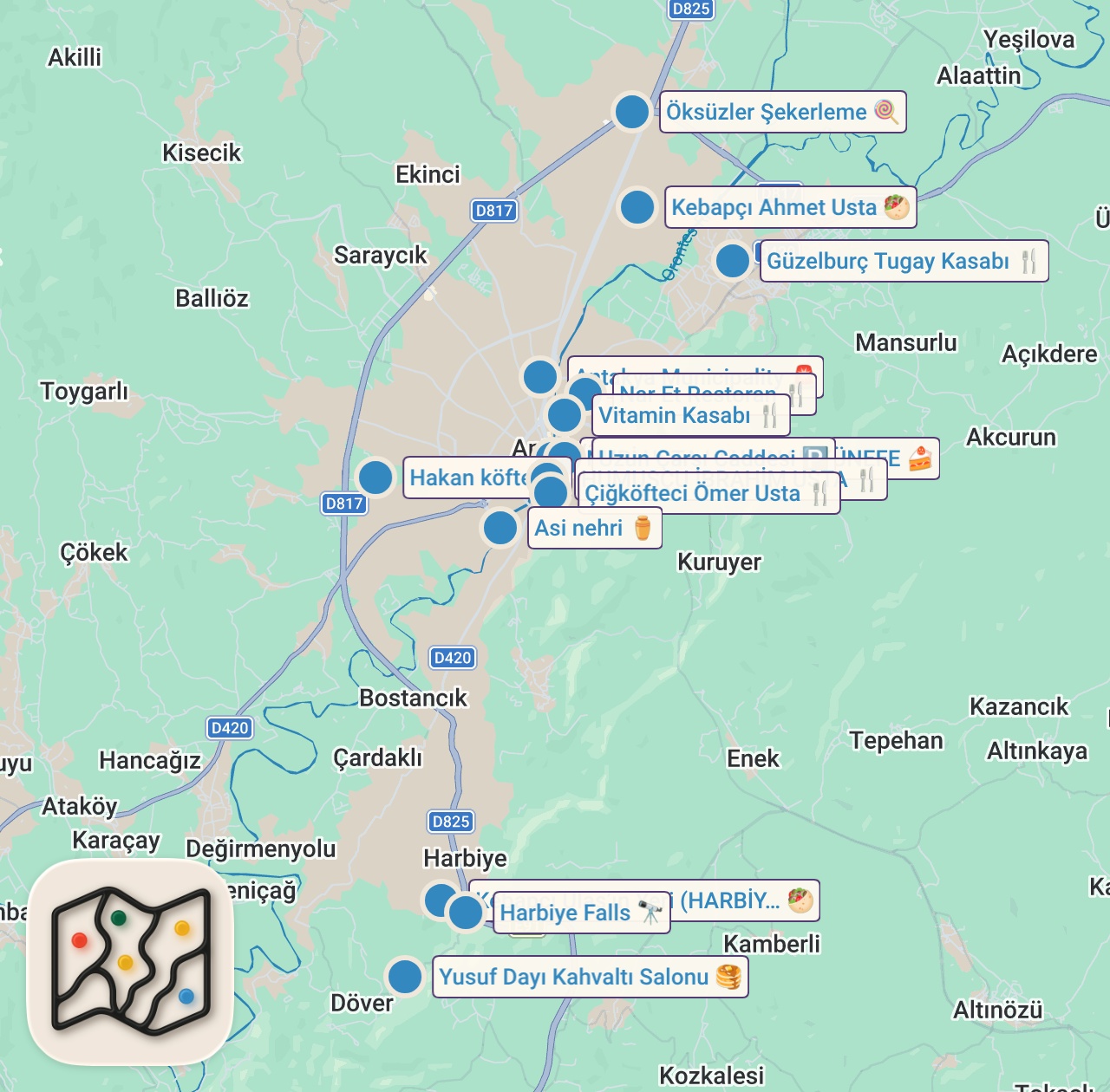 Map preview for HATAY’DA DÜNYALARI YEDİM!!! 1. ANTAKYA LEZZET FESTİVALİ!!!