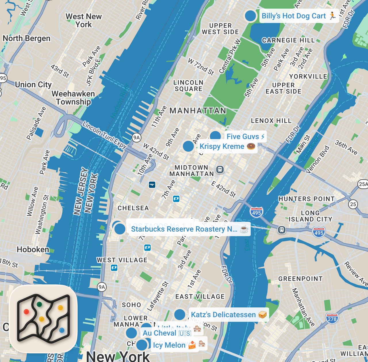 Map preview for New York'un En Popüler Yemeklerini Denedim! Aç Karna İzlemeyin☝️~5🇺🇸