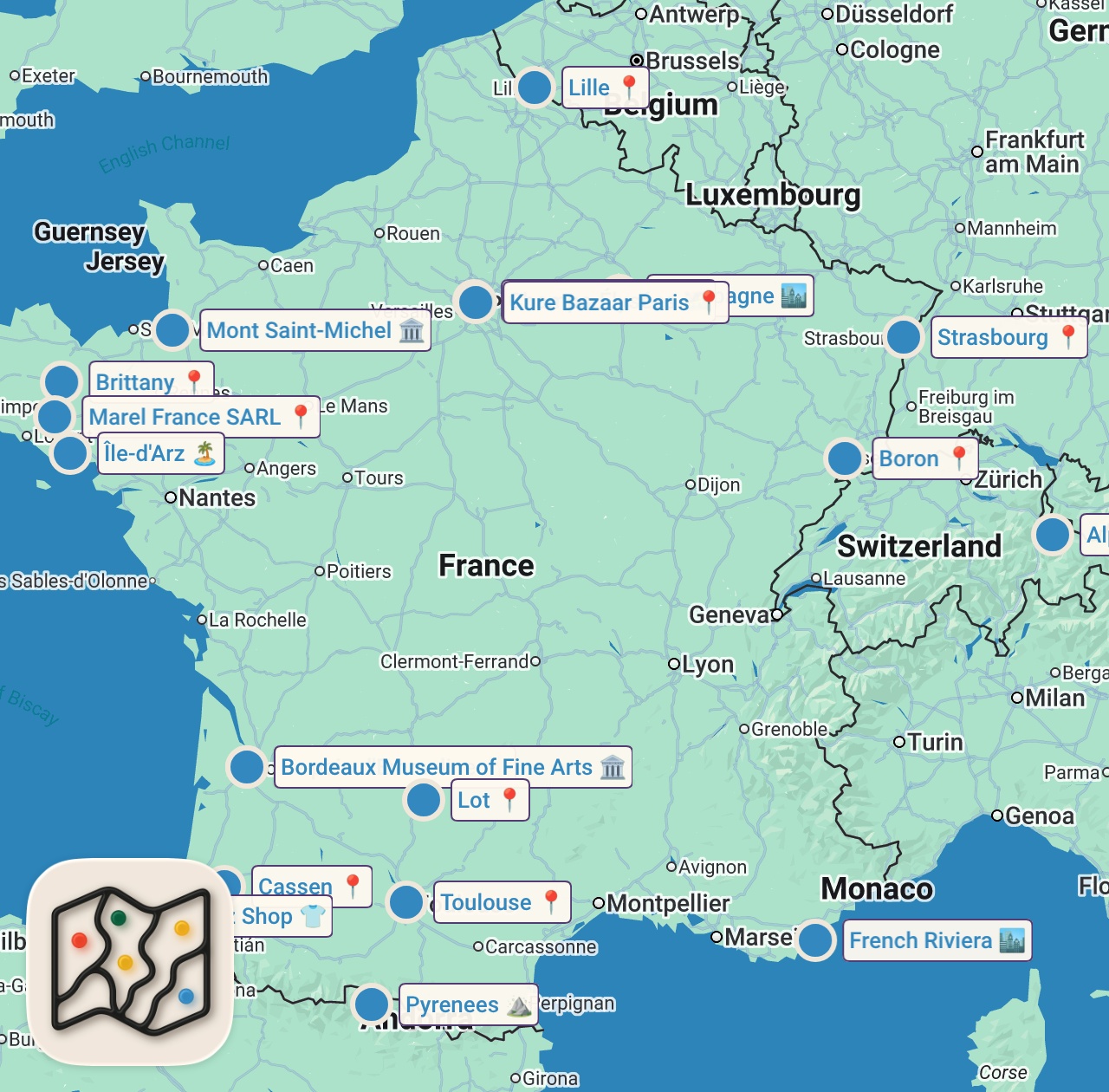 Map preview for 14 Things You Should NEVER Do in France (by a Local)!