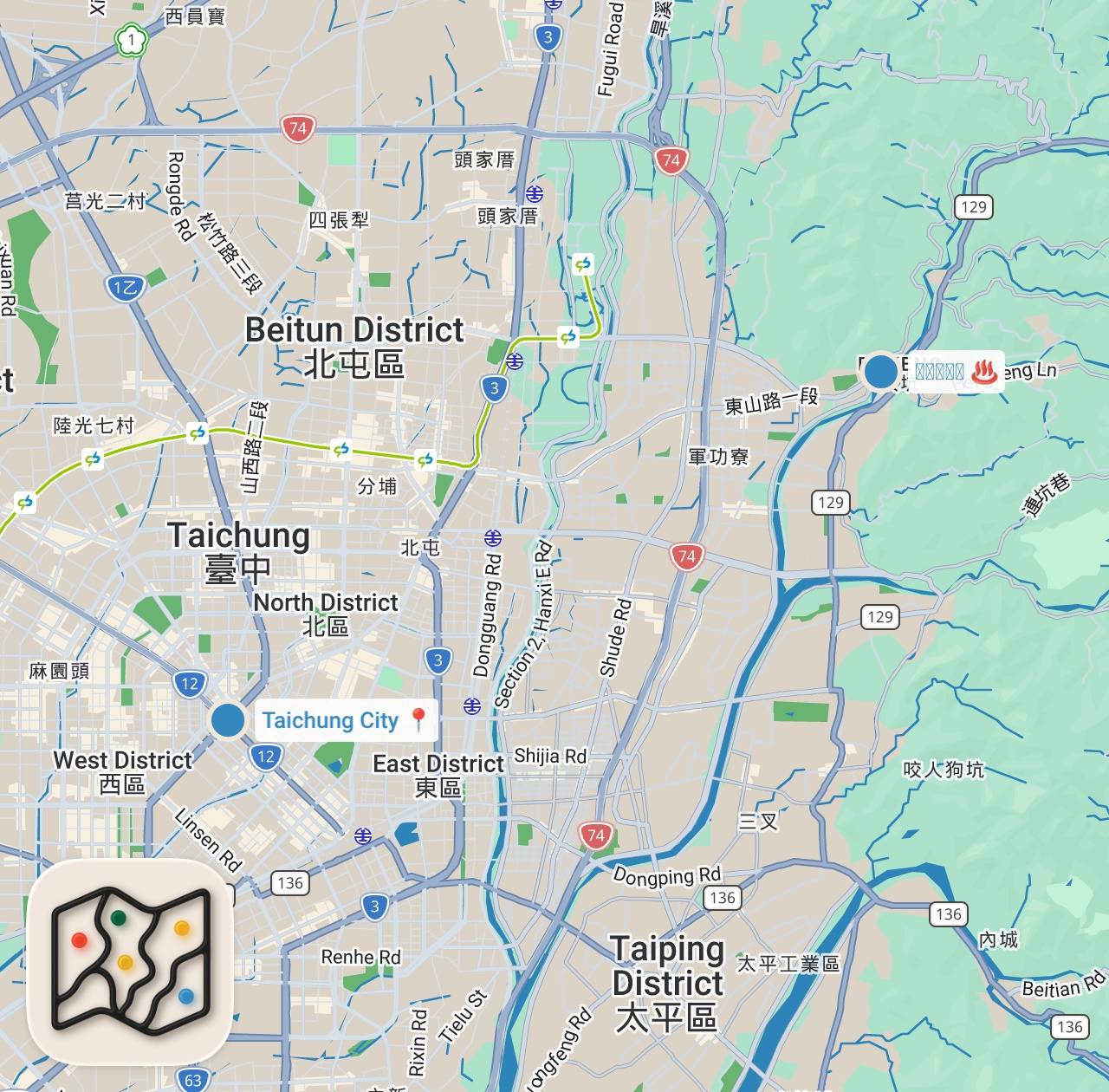 Map preview for Taiwanese Food - CRAZY BBQ Suckling Pig FEAST with @LoganBeck in Taichung, Taiwan!!