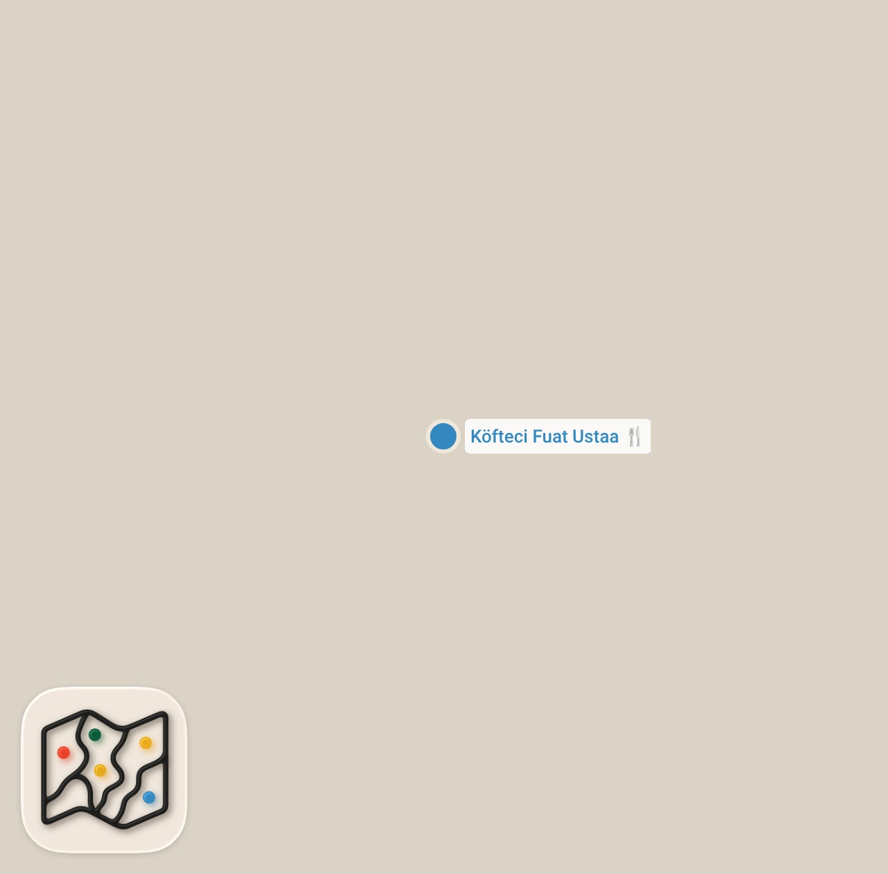 Map preview for Yogurtlu kebap Lavash Kebap Fuat Usta Gaziantep