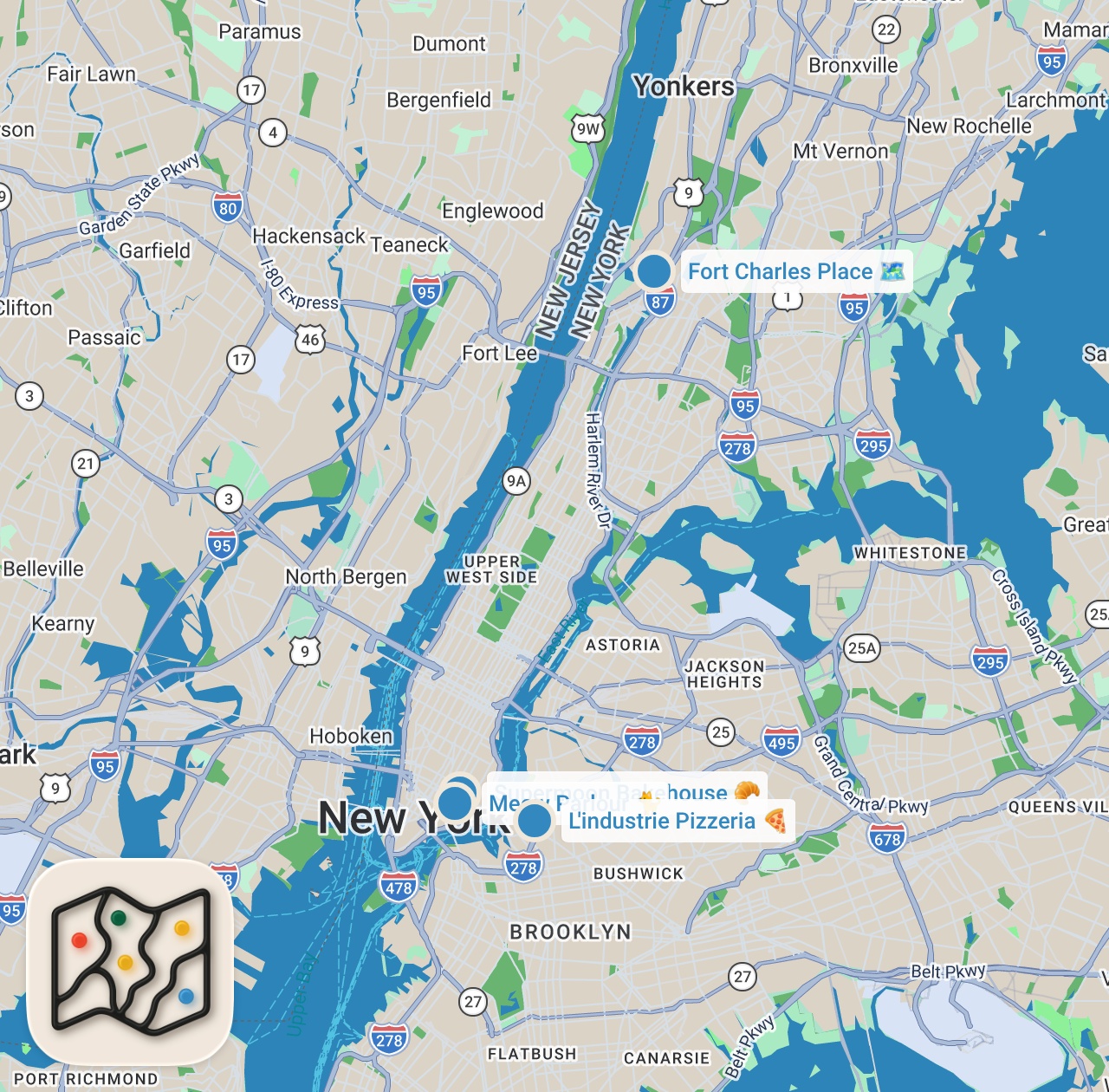 Map preview for My top 5 viral NYC foods! #foodie #nycfood #eating #shorts #burger #dumplings #pizza