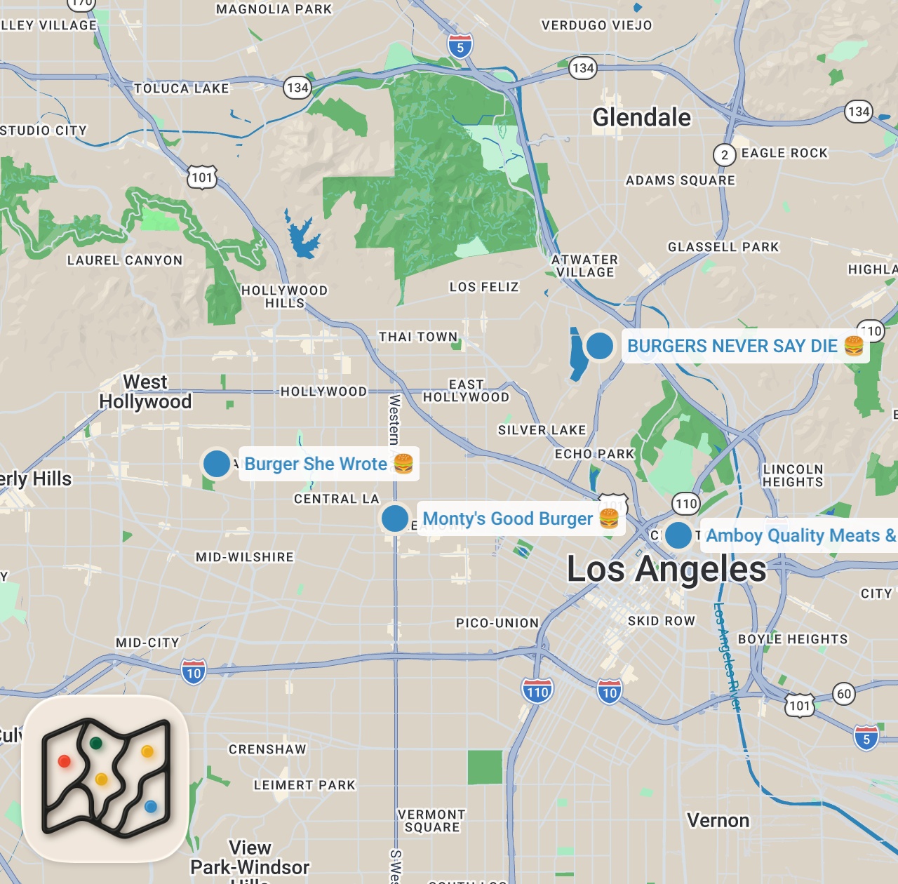 Map preview for Finding The Best Smash Burger In Los Angeles | Food Tours | Insider Food