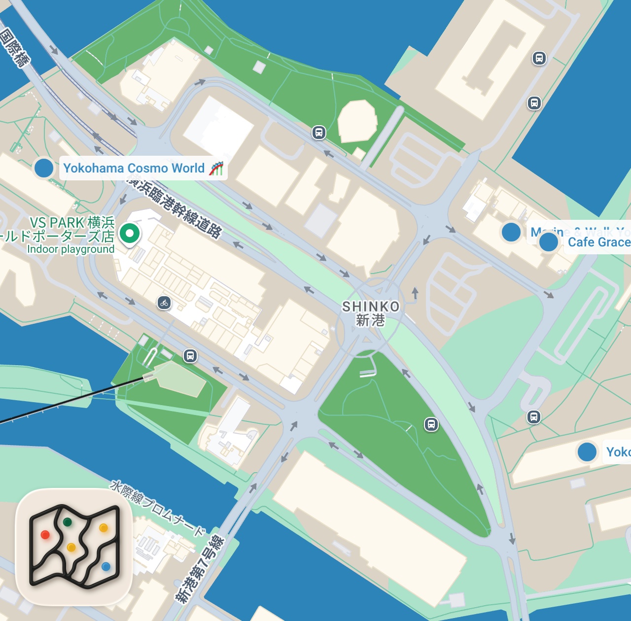 Map preview for 【みなとみらい】cafe vlog │ インスタ映え！海辺にある巨大クレープのお店