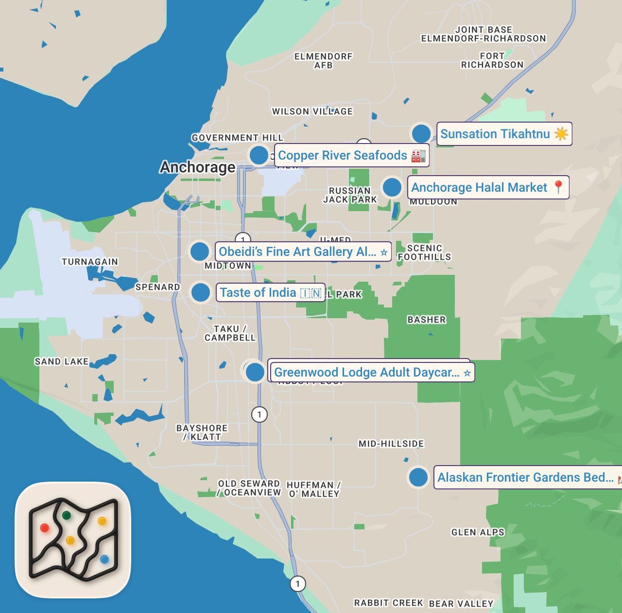 Map preview for I Visited America's Coldest Masjid