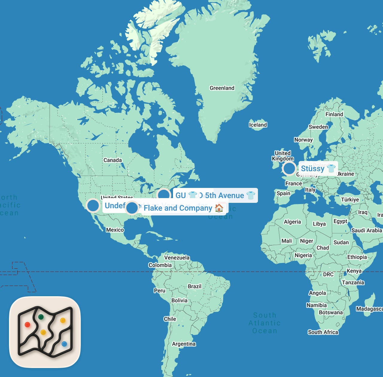 Map preview for WHAT I'VE BEEN COPPING LATLEY - SNEAKERS / STREETWEAR PICKUPS