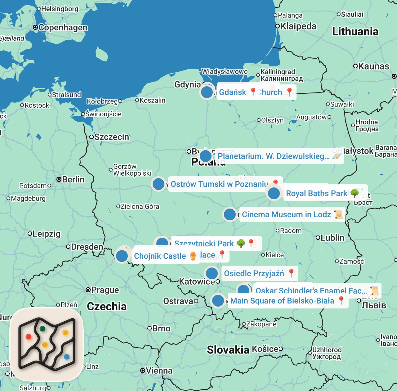 Map preview for NAJPIĘKNIEJSZE MIASTA W POLSCE. Mój faworyt jest tylko jeden! (TOP 10)
