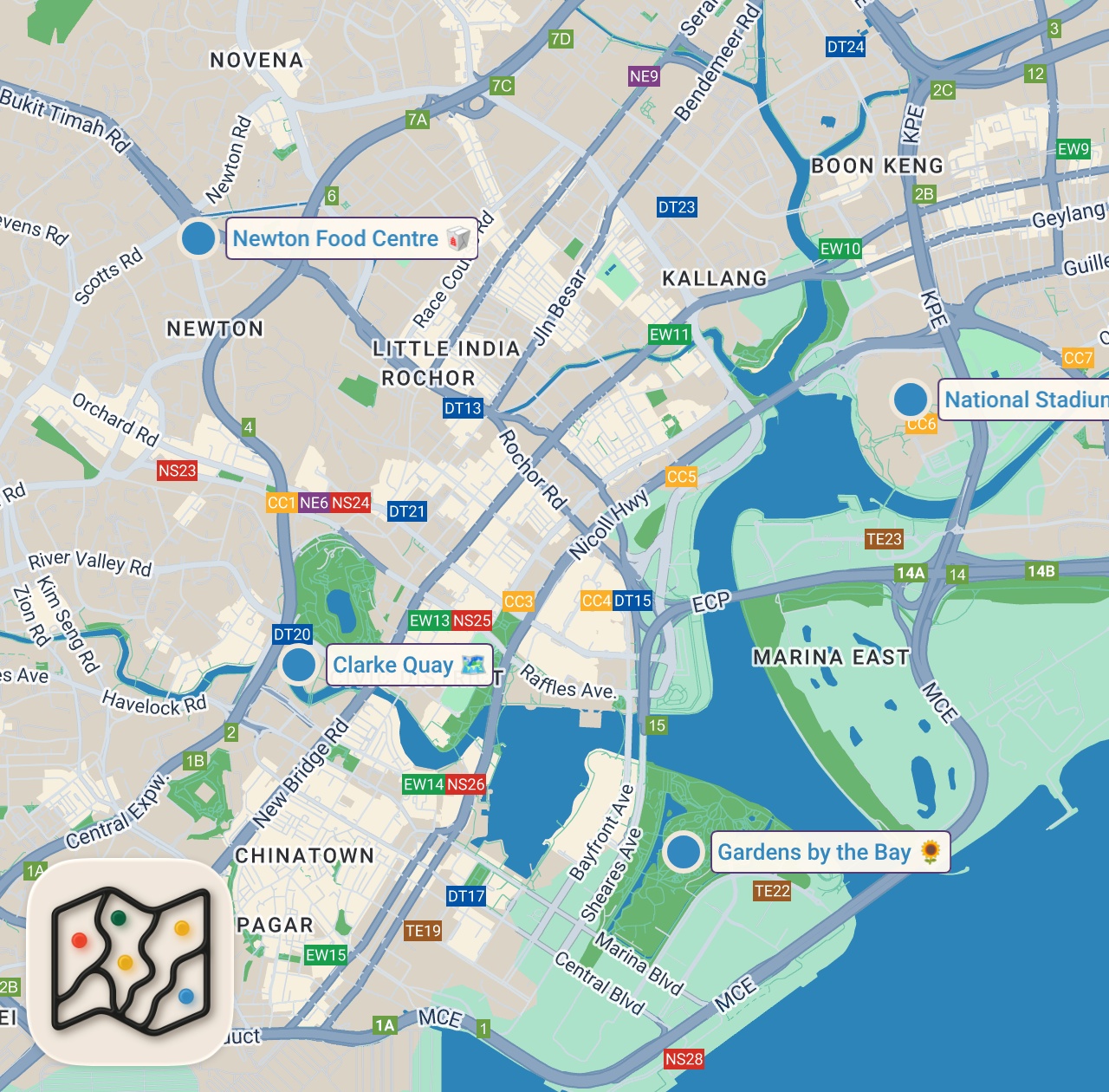 Map preview for EXPLORING SINGAPORE! 🇸🇬
