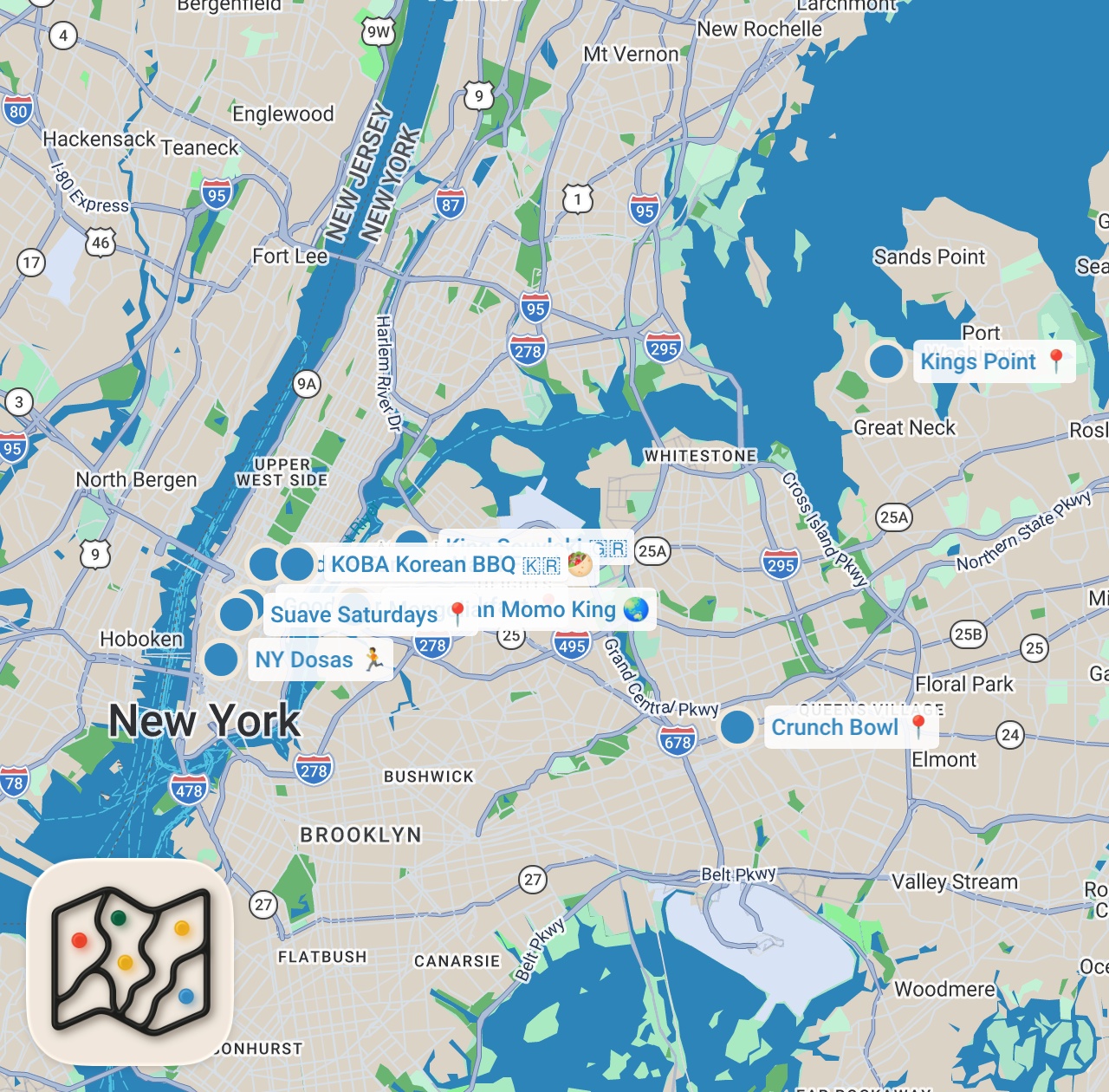 Map preview for I Ate Only NYC Street Food for 100 Hours