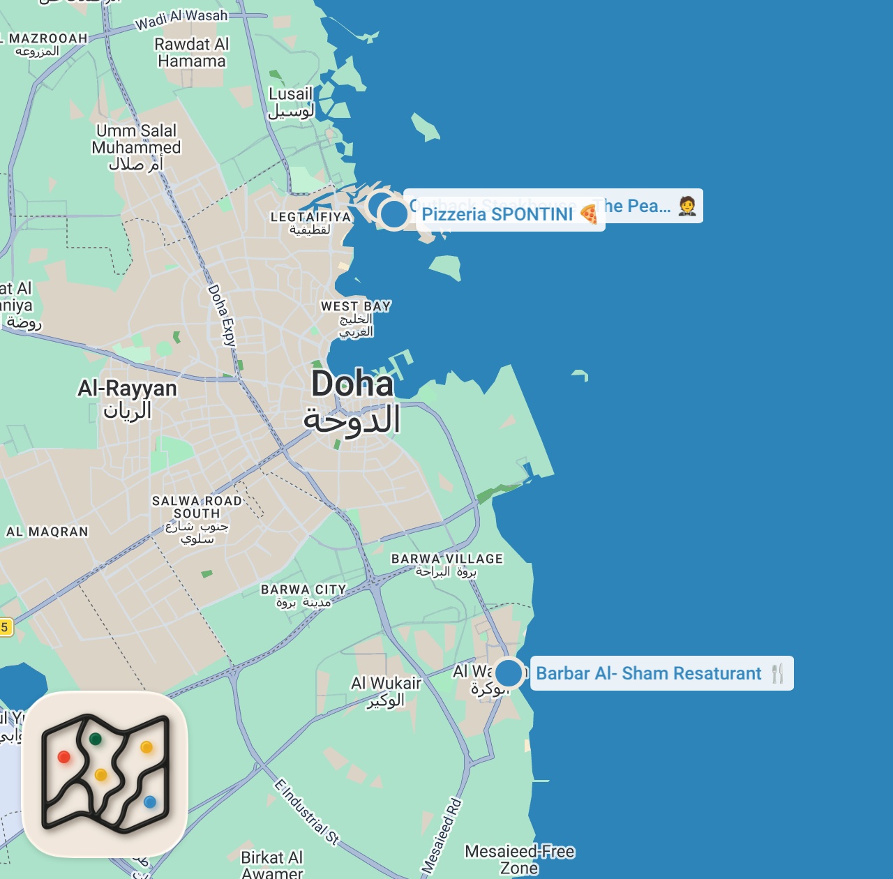 Map preview for I Ate at the Best Pizza Spots in Qatar: Fahad Albishri’s Top Picks 🇶🇦🍕