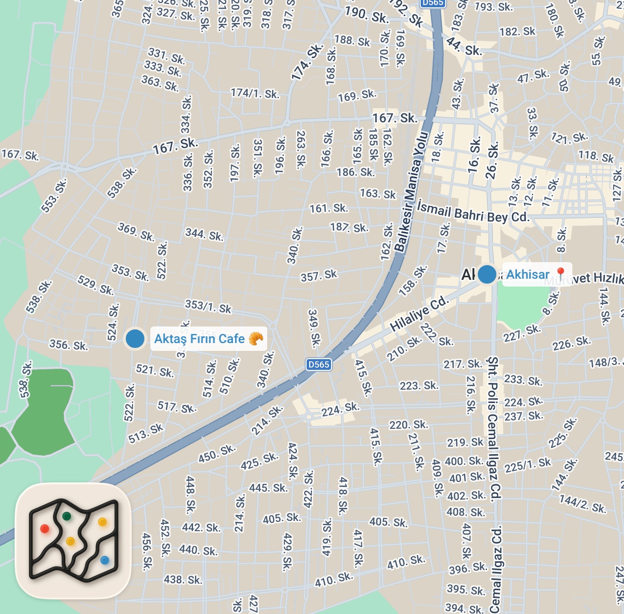 Map preview for Bu Mekan İçin Akhisar’a  100 Km Yol Yaptık @firinaktas #işbirliği