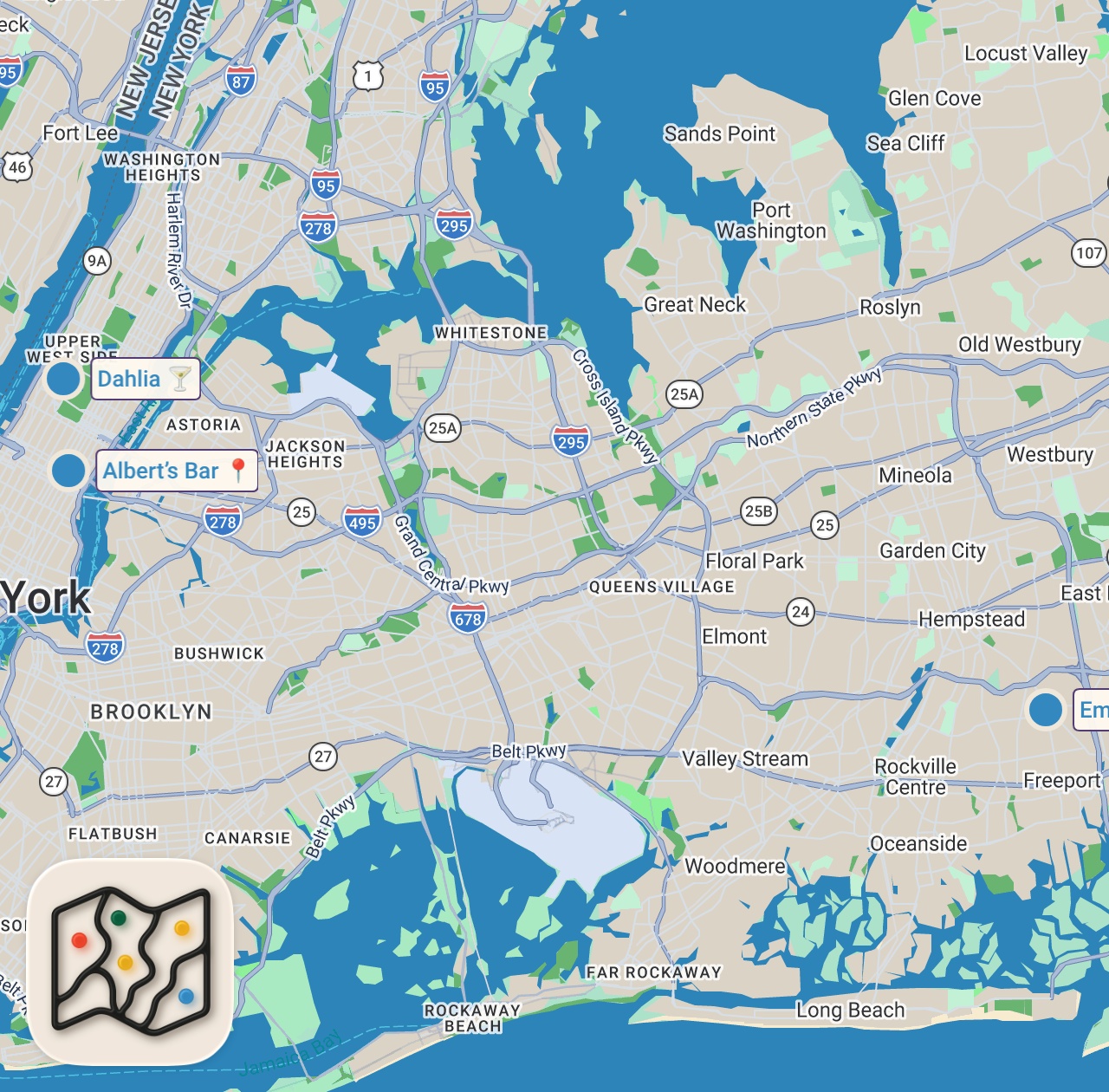 Map of 3 spots from Day 5 only eating at restaurants with NO LINES in New York City! #shorts