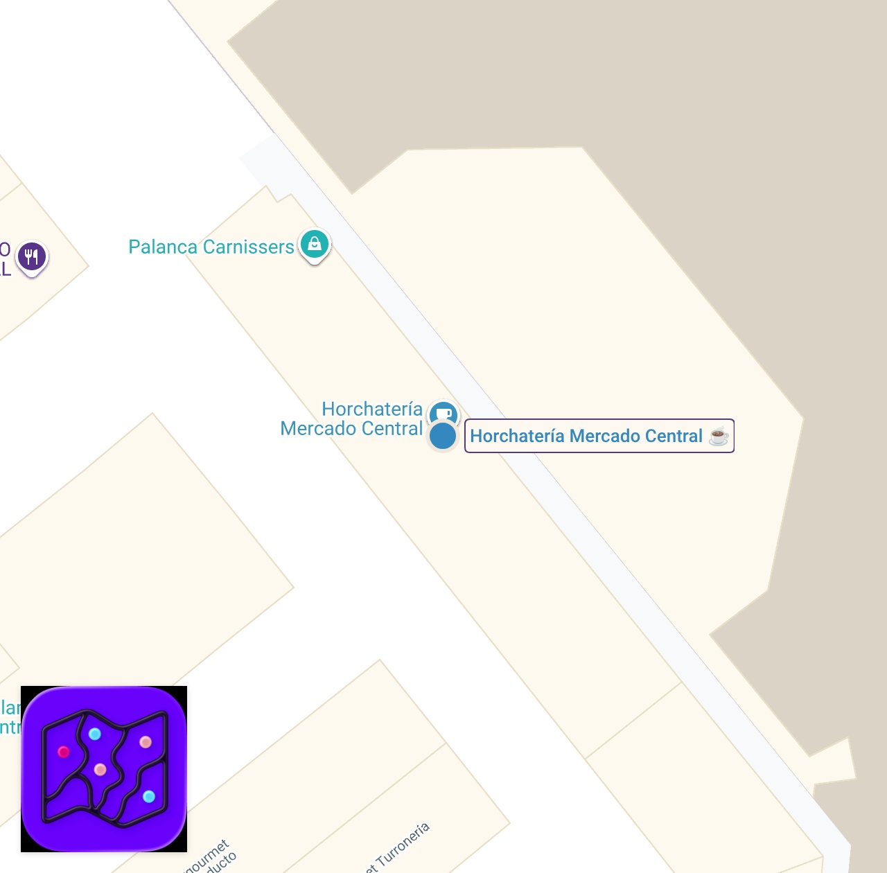 Map of 1 spots from TUTTO lo STREET FOOD ZOZZO di VALENCIA | PRATTQUELLO #streetfood  #food #cibo