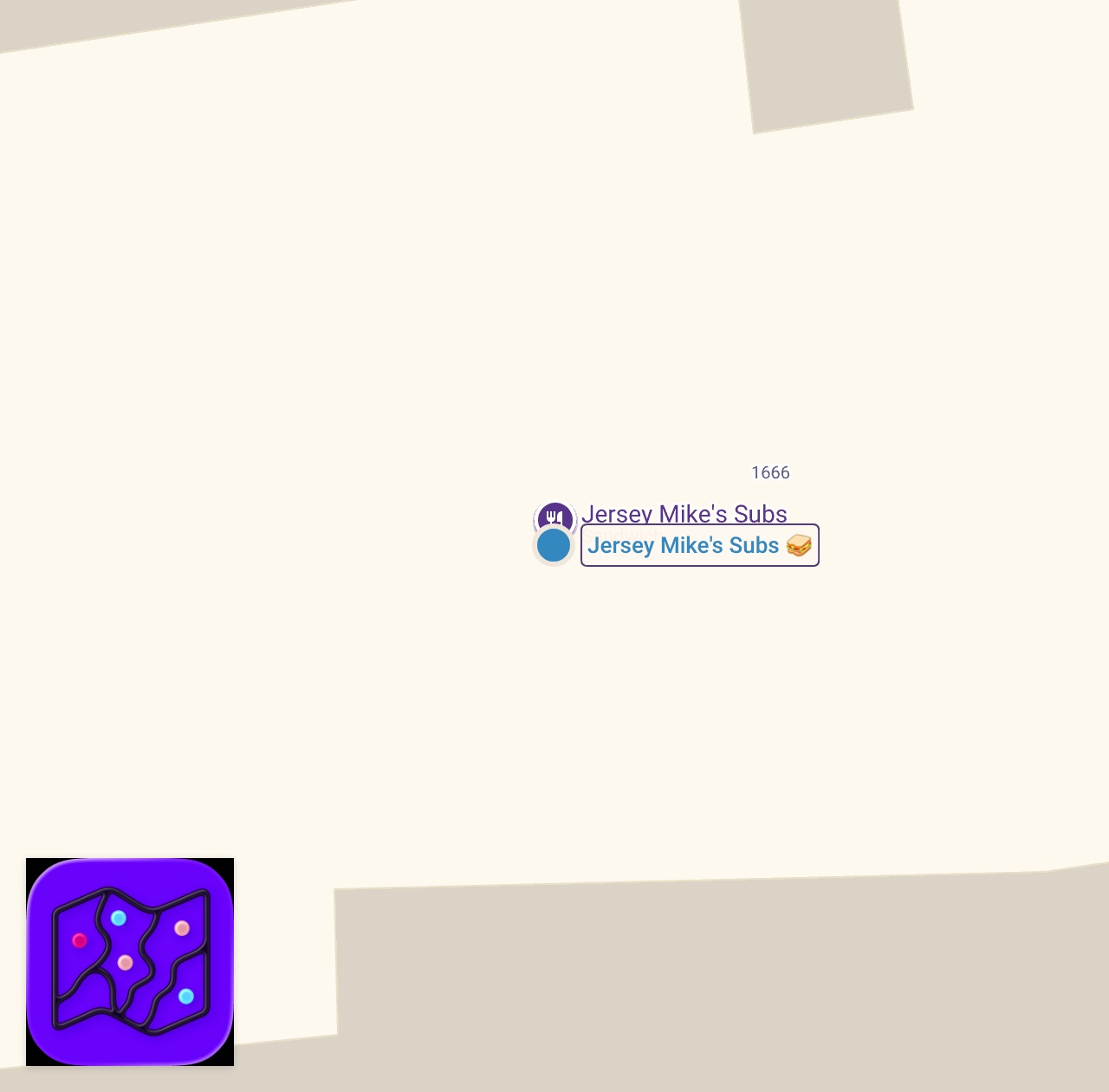 Map of 1 spots from First time trying Jersey’s Mike chicken salad