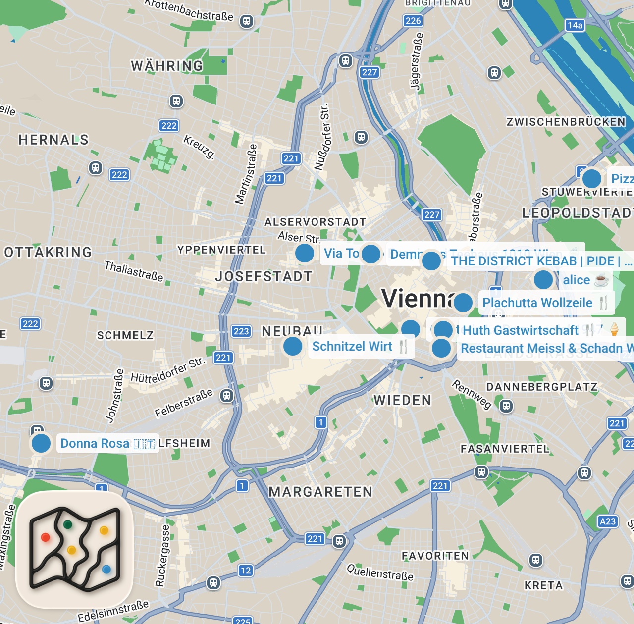 Map preview for 8 things you MUST EAT in VIENNA (Eat like a local)