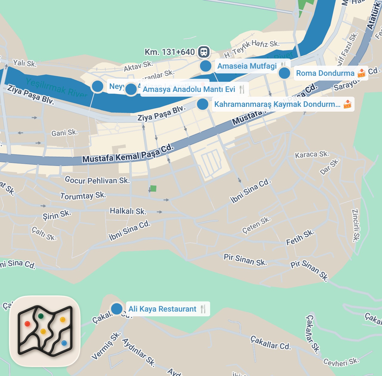 Map preview for AMASYA LEZZETLERİ | VLOG