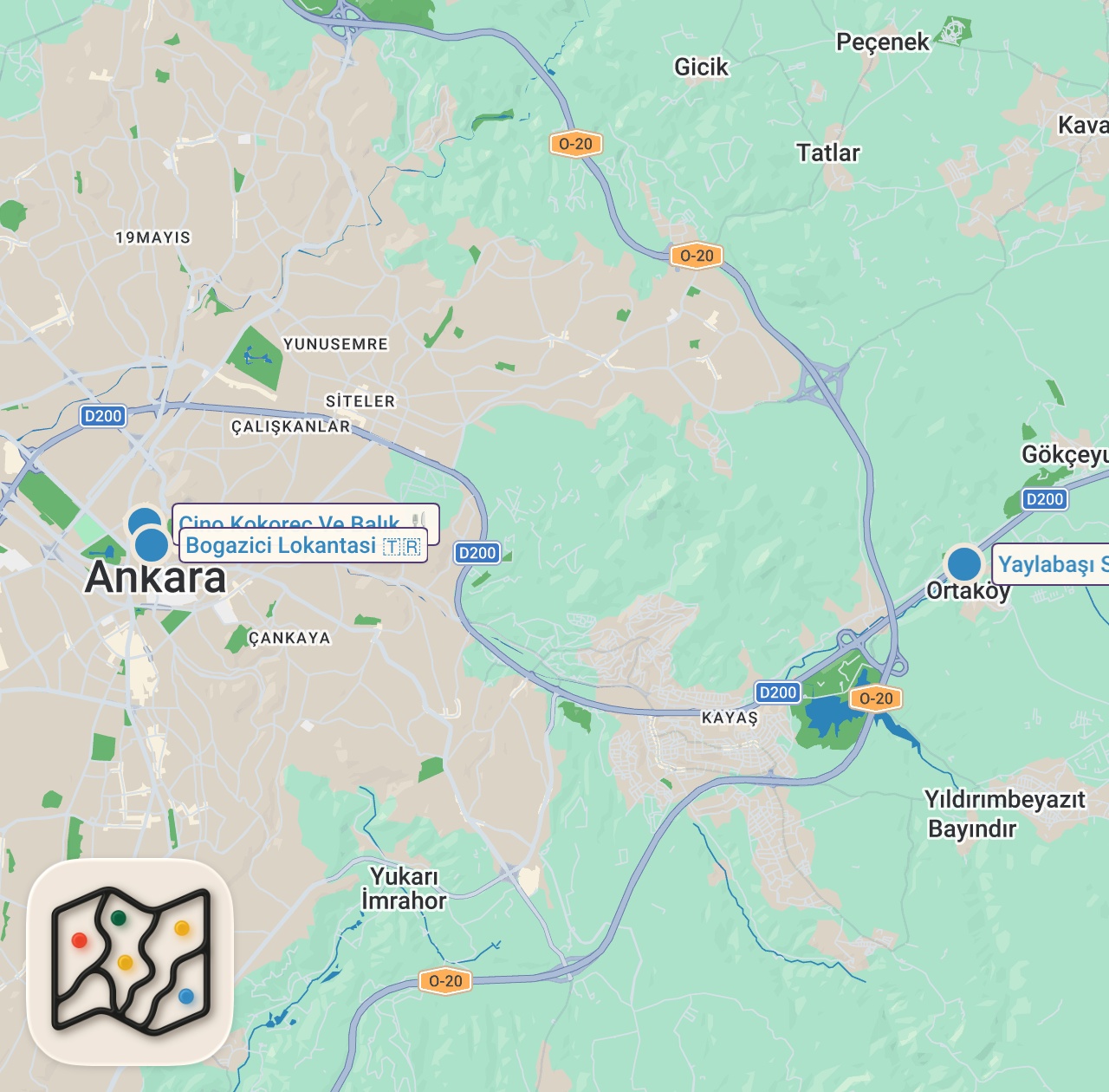 Map preview for UNREAL WHOLE BBQ LAMB 🇹🇷 + Street food tour in Ankara, TURKEY