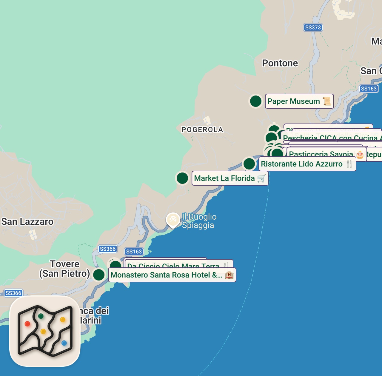 Shared map of 23 spots from Best Bakeries, Museums And Restaurants In Amalfi Italy 🇮🇹