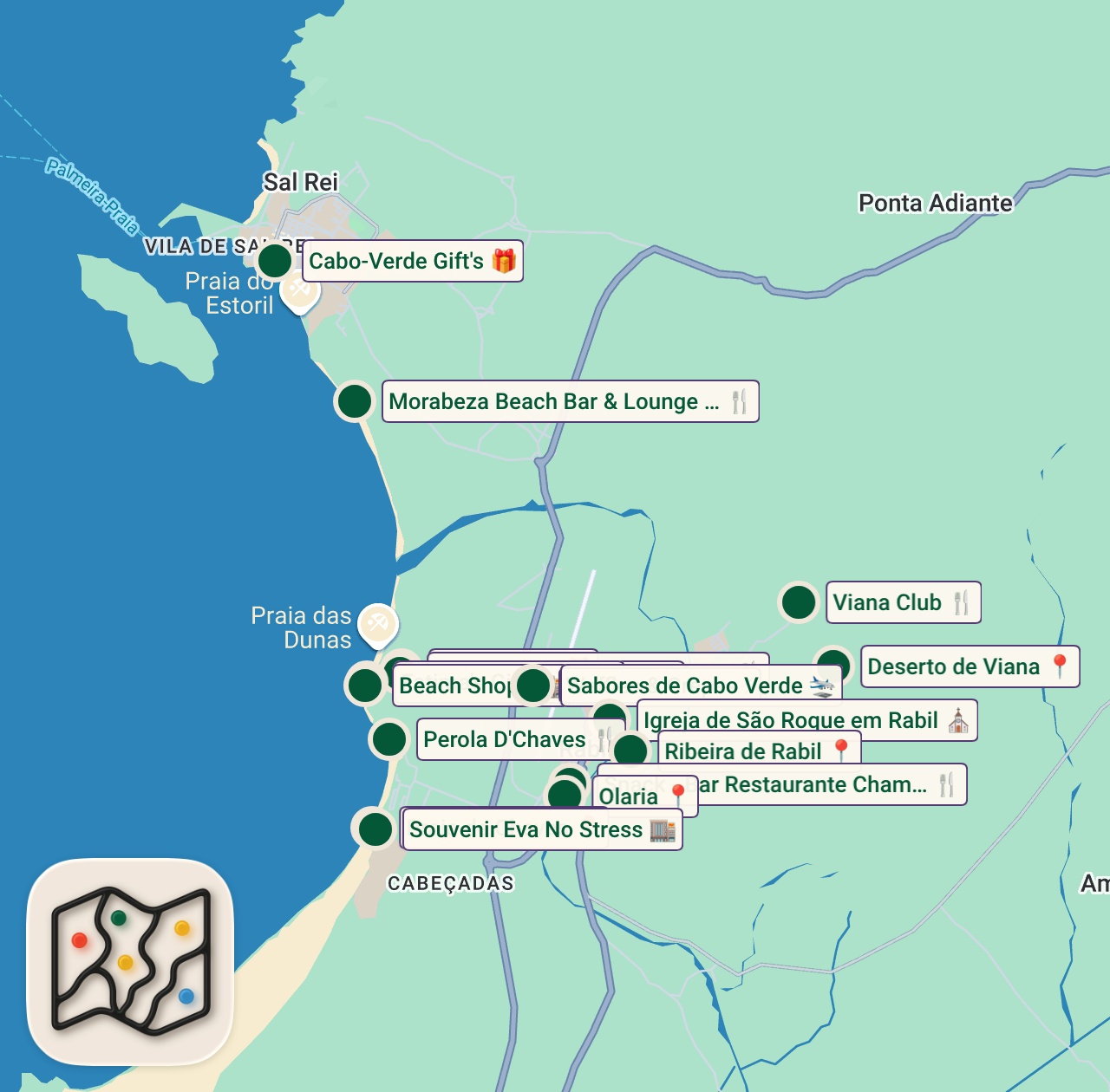 Shared map of 21 spots from Cabo Verde BEST spots in 2026 Not To Miss.