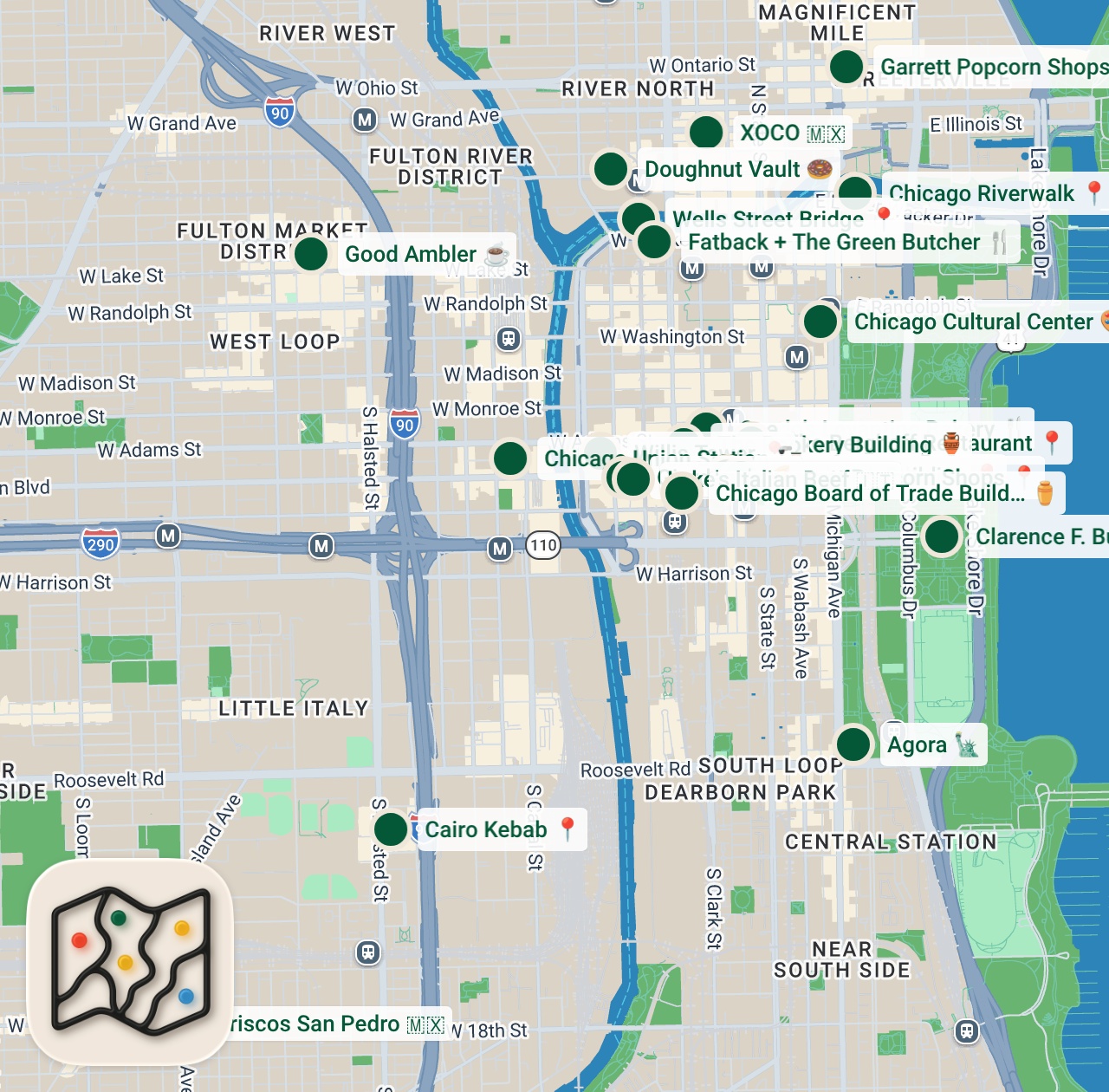 Map preview for Chicago