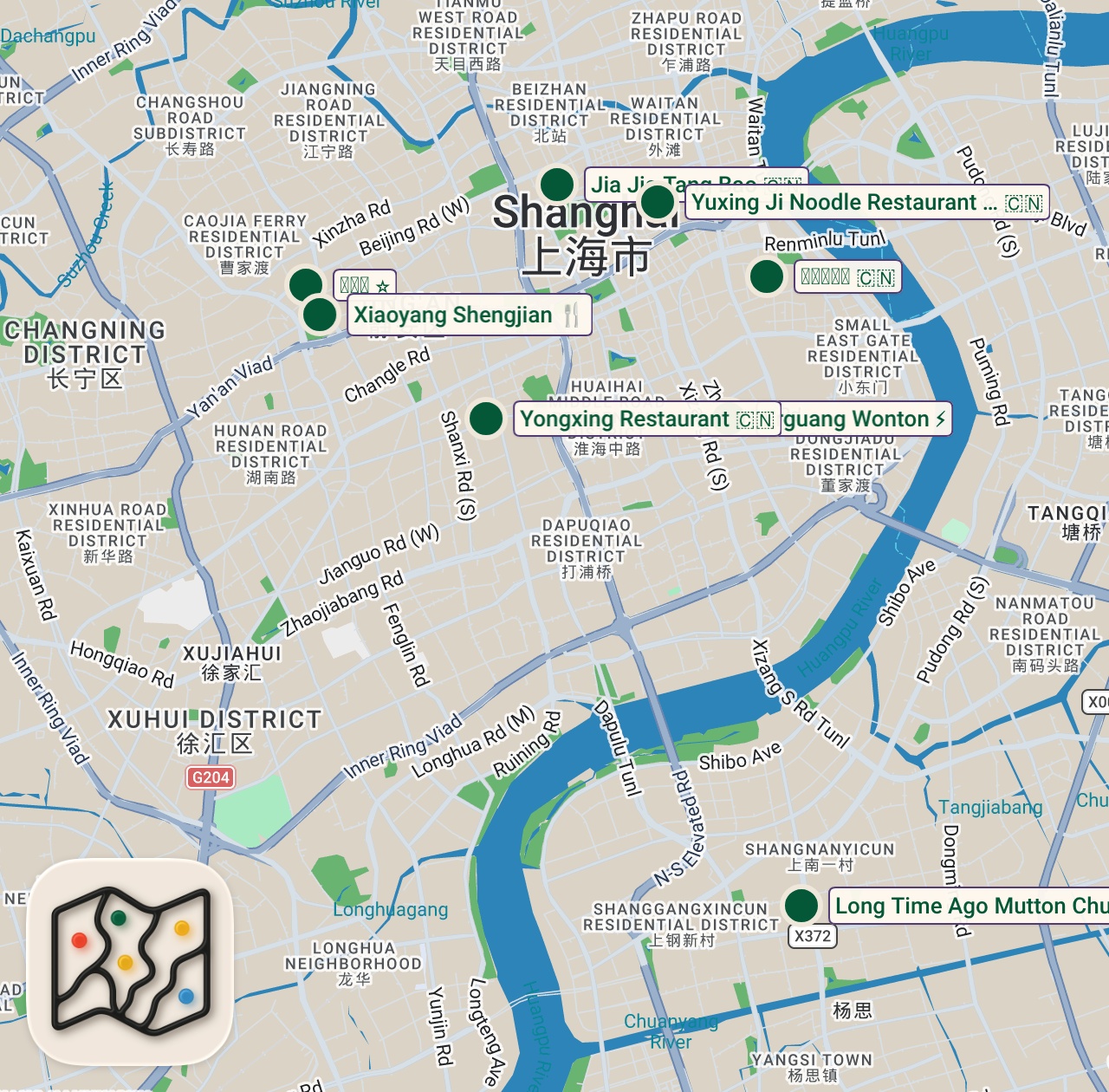 Shared map of 12 spots from London