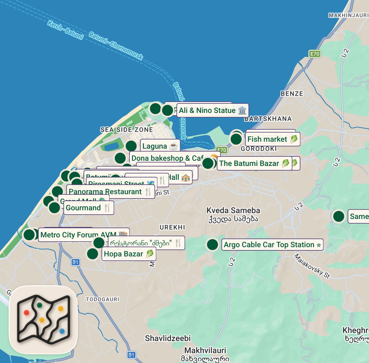 Map preview for Batoumi Georgia
