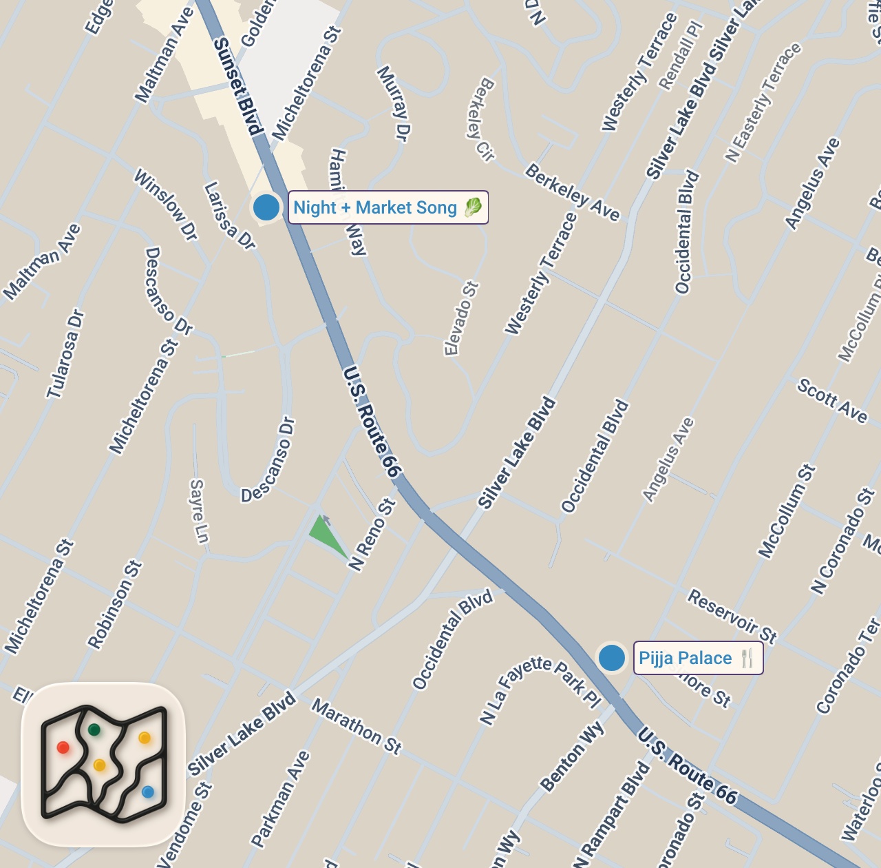 Map preview for THE ALT-PASTA REVOLUTION... LOS ANGELES EDITION | FTD