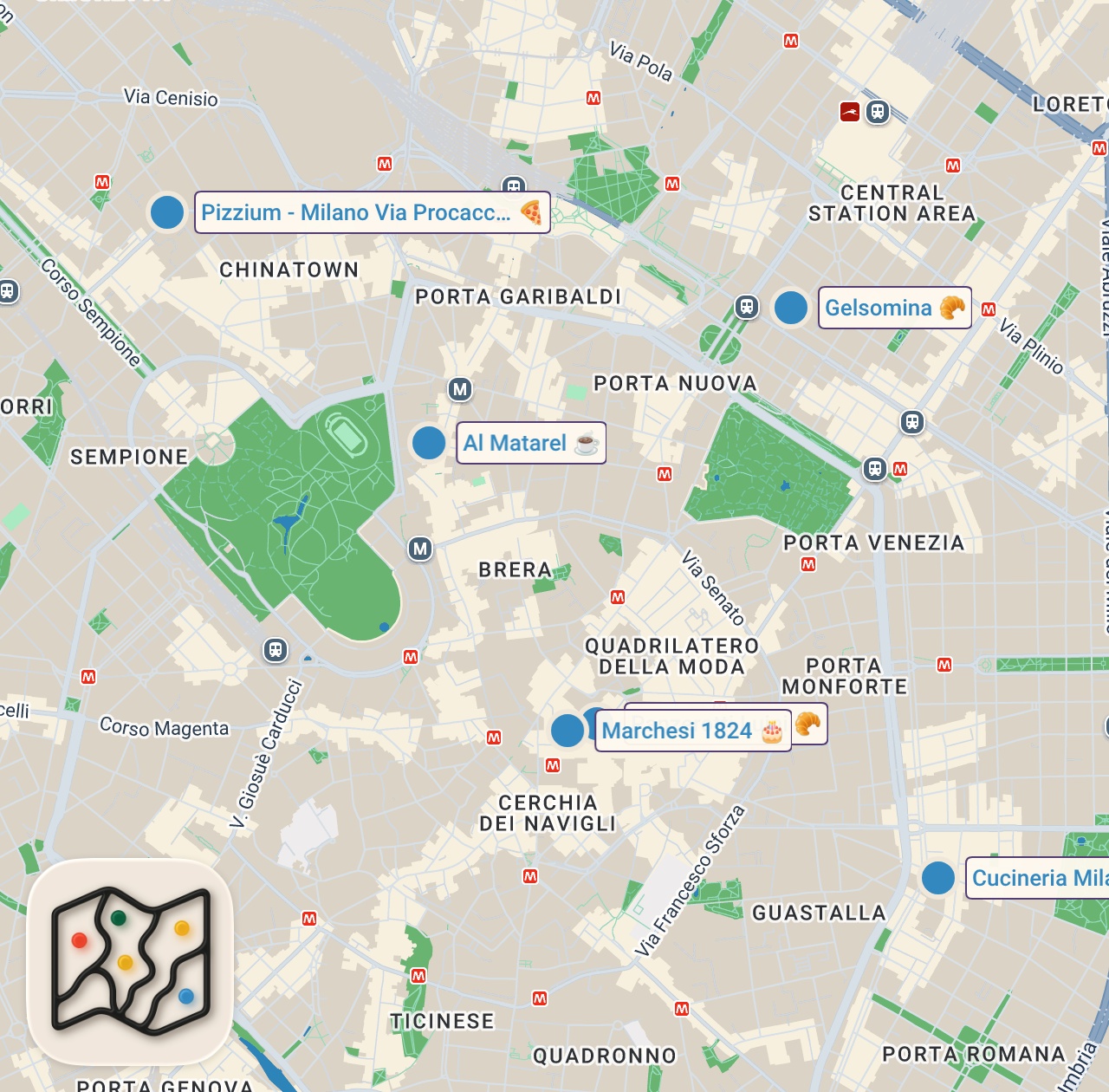 Map preview for MİLANODA 50 EUROYA NE YEDİM? | İTALYA TURU