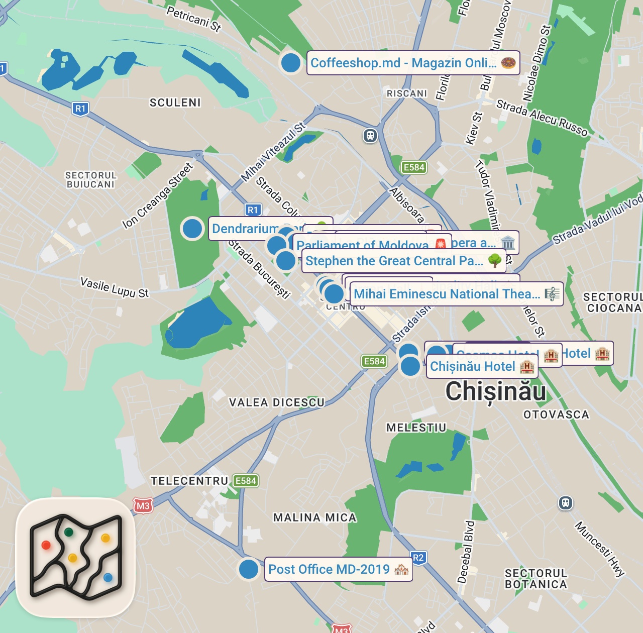 Map of 15 spots from Inside THE POOREST Country In Europe - What Is The Reality? 🇲🇩