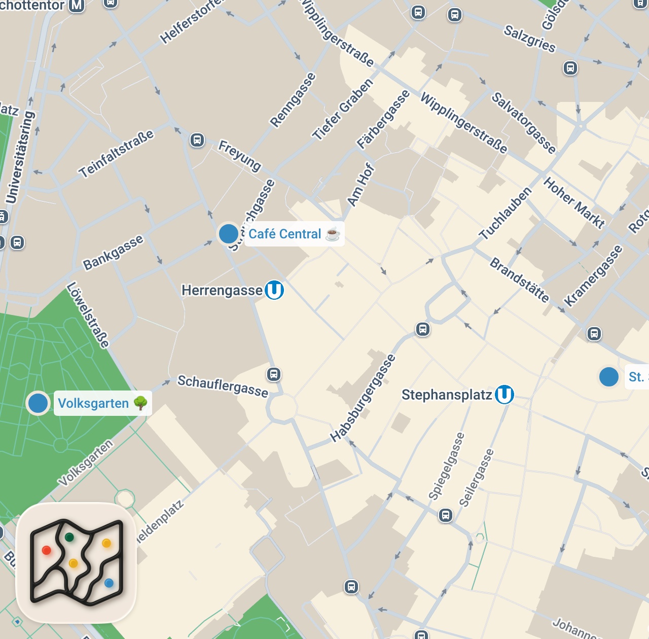 Map preview for Eating at Café Central. Vienna, Austria. A Beautiful TOURIST TRAP?