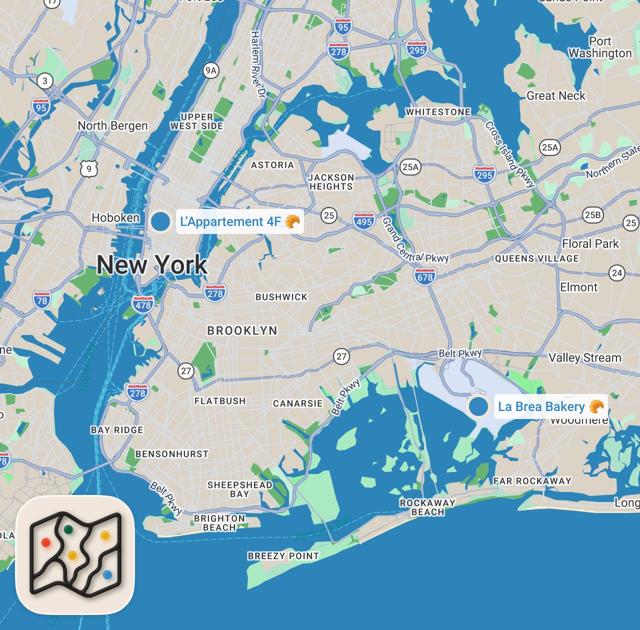 Map preview for Best Croissants NYC 💕 have you been to these #nyc spots for their #croissants