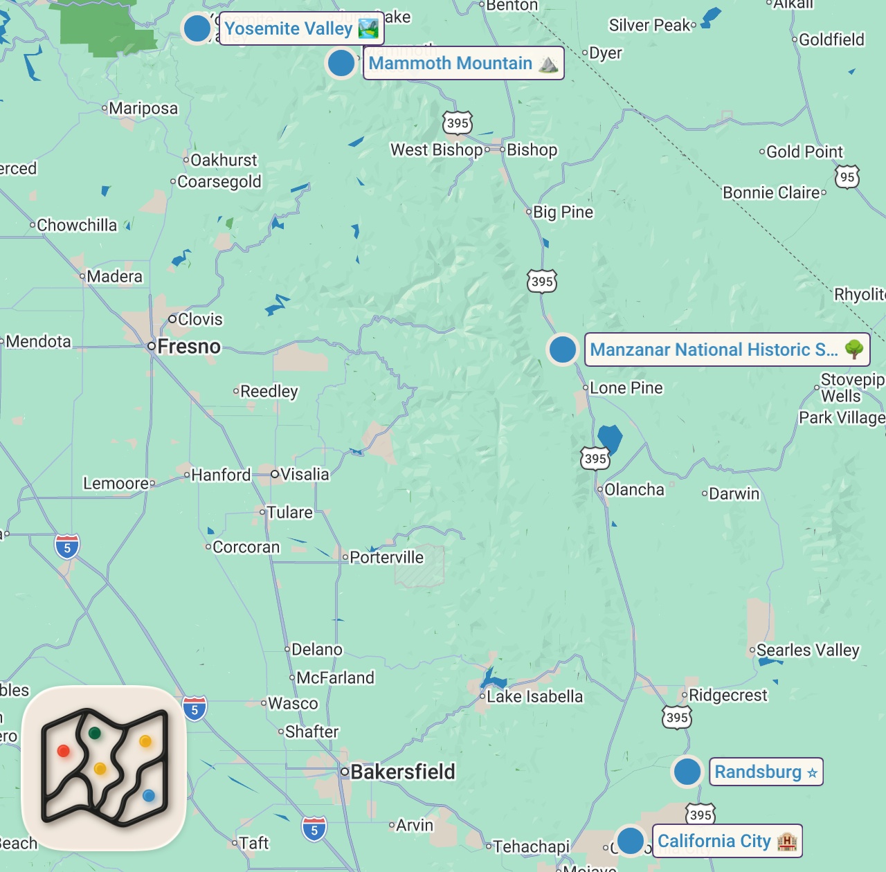 Map of 6 spots from East of Eden |  The Meaning Behind The Film