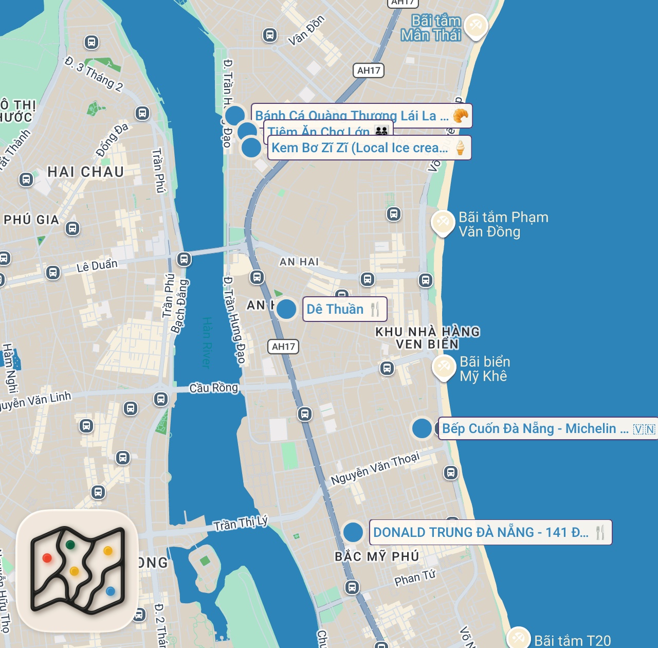 Map preview for WHOLE ROAST GOAT & DONALD TRUNG – Best Local Food in Da Nang 🇻🇳